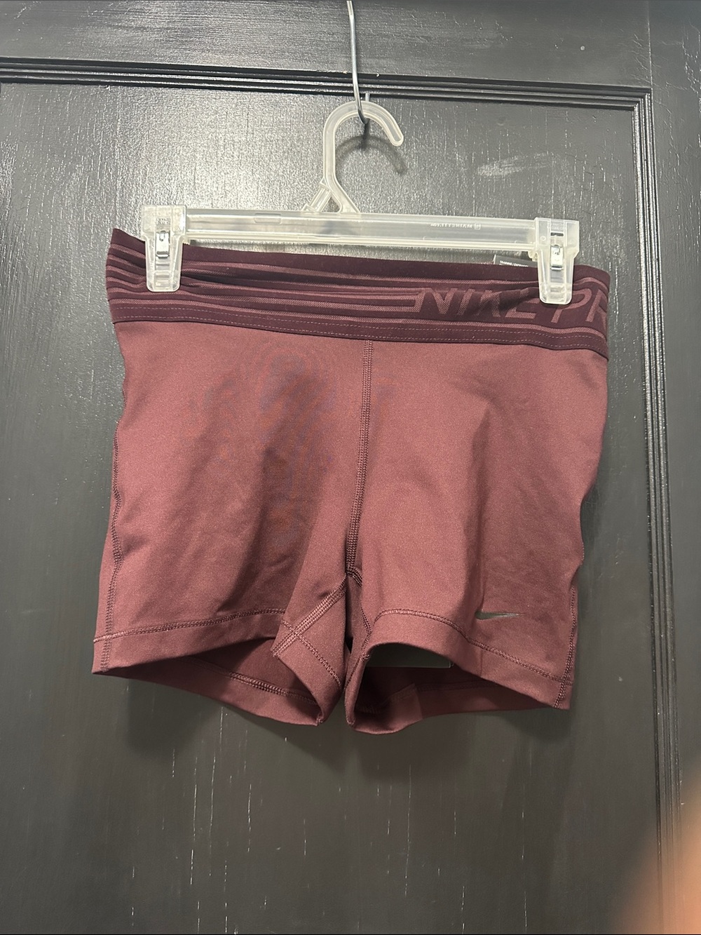 Nike Women's Maroon High-Rise Bike Shorts